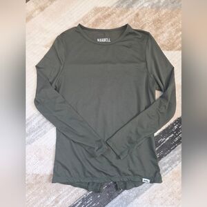 BARBELL Long Sleeve Olive Green Top